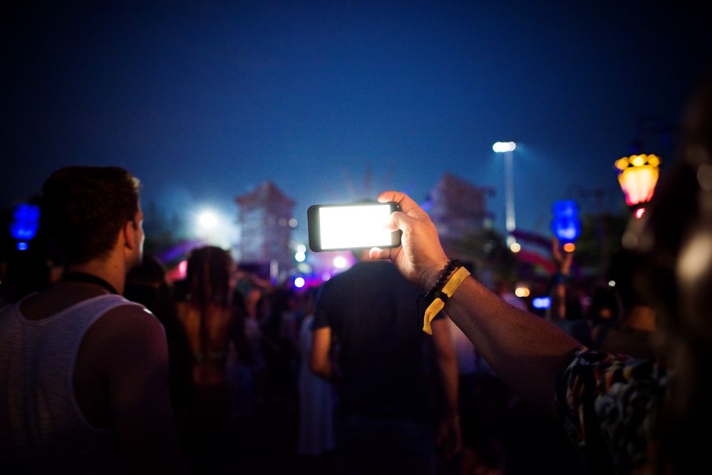 Hacer fotos en festivales de música